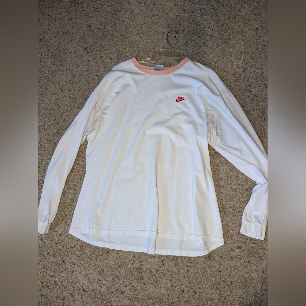 Nike Vintage Y2K Mens Long Sleeve Shirt Embroidered Nike Logo. Size XXL